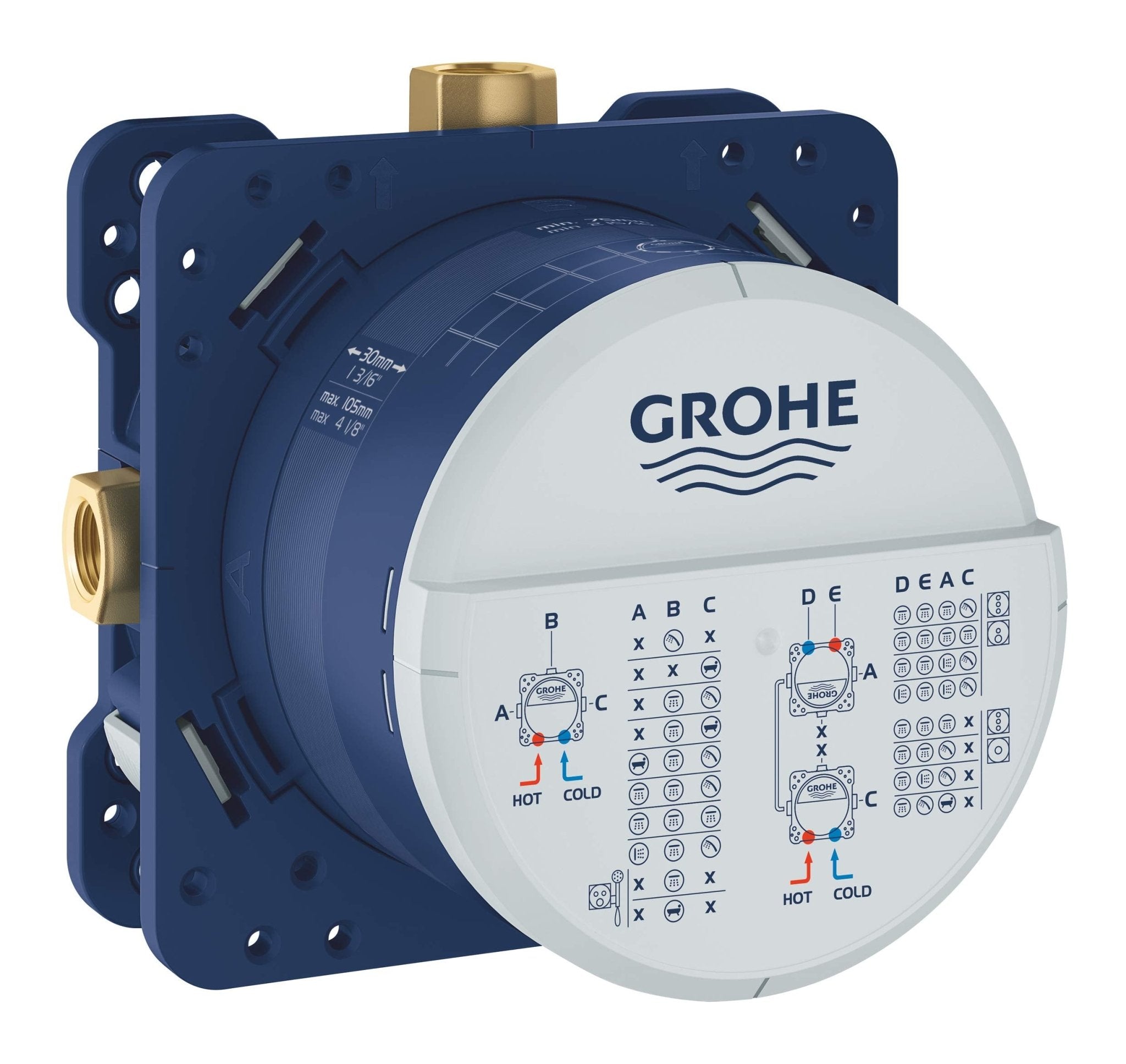 Rapido Smartbox Universal Rough - In Box, 1/2" Display - Grohe - Fulton